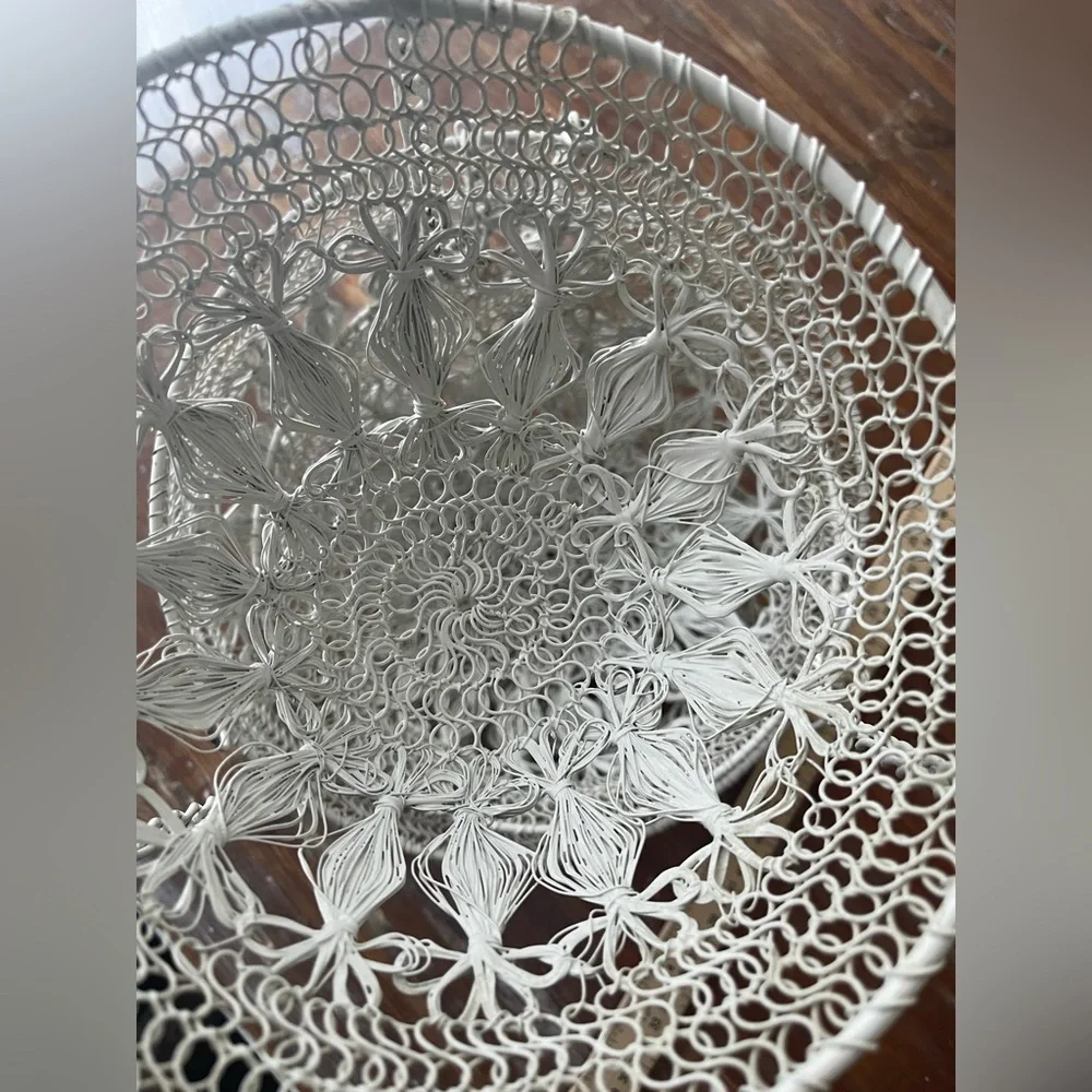 Woven Wire Tripple Hanging Basket Rattan Look